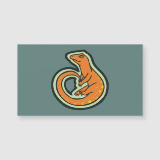 Carte Magnétique Lézard orange de longue queue avec des taches