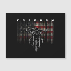 Carte Magnétique Liberté de la moto drapeau américain