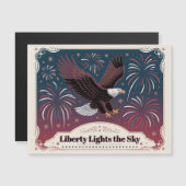 Carte Magnétique Liberty Lights the Sky • 1776–2026 Keepsake Card (Devant / Derrière)