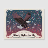 Carte Magnétique Liberty Lights the Sky • 1776–2026 Keepsake Card (Devant)