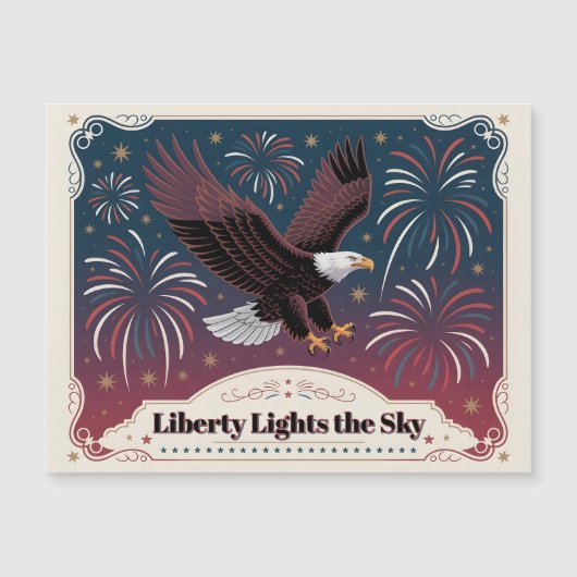 Carte Magnétique Liberty Lights the Sky • 1776–2026 Keepsake Card (Devant)
