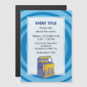 Carte Magnétique Librairie rétro (Devant / Derrière)