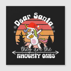 Carte Magnétique Licorne qui Dabbing Noël drôle