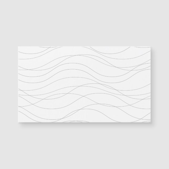 Carte Magnétique Lignes graphiques ondulées modernes, simples, chic (Devant)