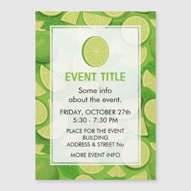 Carte Magnétique Lime (Devant)