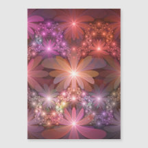 Lit de fleurs Coloré brillant Art fractal abstrait