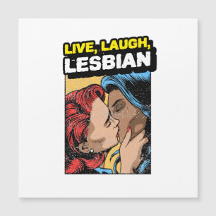 Carte Magnétique Live Laugh Lesbian