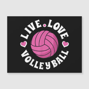 Carte Magnétique Live Love Volleyball Pour Femmes Filles Volleyball