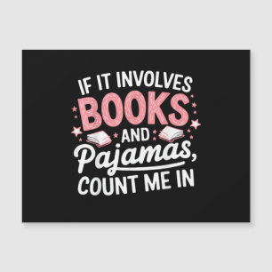 Carte Magnétique Livre et pyjama Livre humoristique amateur de lect