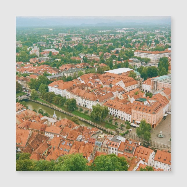 Carte Magnétique Ljubljana d'en haut (Devant)