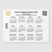 Carte Magnétique Logo 2026 personnalisé Calendrier magnétique profe (Devant)