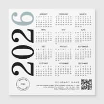 Logo Calendrier 2024 QR Code Bleu Black Business