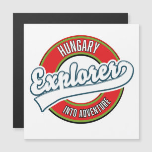 Carte Magnétique logo d'aventure d'explorateur de Hongrie