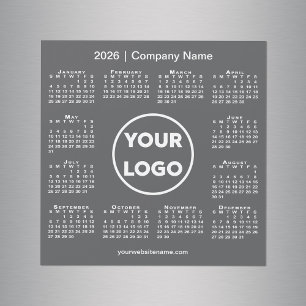 Carte Magnétique Logo de la société de calendrier moderne 2026 Magn