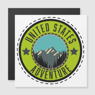 Carte Magnétique logo de l'Aventure des États-Unis