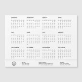 Carte Magnétique Logo de l'entreprise Année Mini magnétique Calendr (Devant)
