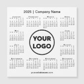 Carte Magnétique Logo de l'entreprise Calendrier 2025 moderne sur M (Devant)