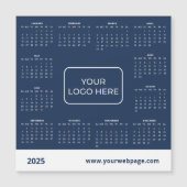 Carte Magnétique Logo d'entreprise 2025 Calendrier magnétique bleu (Devant)