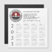 Carte Magnétique Logo du calendrier Business 2023 (Devant / Derrière)