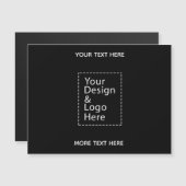 Carte Magnétique Logo et conception de texte simple Marque commerci (Devant / Derrière)