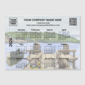 Carte Magnétique Logo professionnel 2026 QR Dock Water Calendar Mag (Devant)