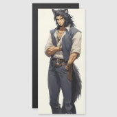 Carte Magnétique Loup Anime Zaddy (Devant / Derrière)