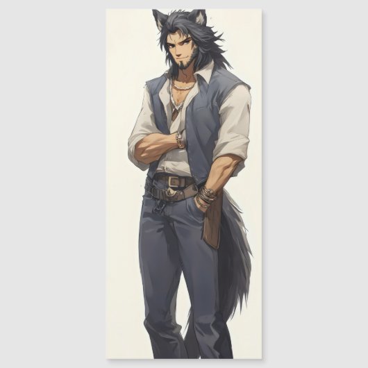 Carte Magnétique Loup Anime Zaddy (Devant)