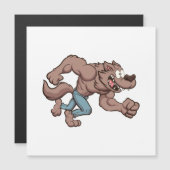 Carte Magnétique Loup-garou en course (Devant / Derrière)