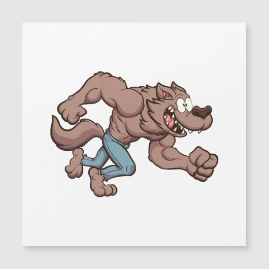 Carte Magnétique Loup-garou en course (Devant)