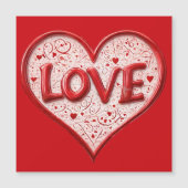 Carte magnétique Love Heart Red Refrigerator (Devant)