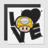 Carte Magnétique Love Toad - Aimant Jaune (Devant / Derrière)