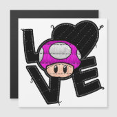 Carte Magnétique Love Toad - Aimant rose (Devant / Derrière)