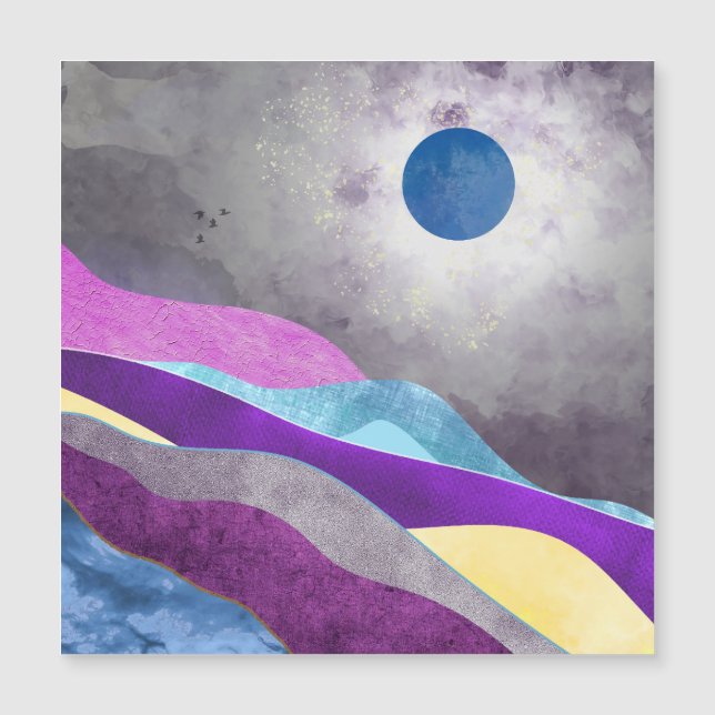 Carte Magnétique Lune bleue (Devant)