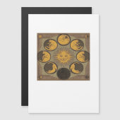 Carte Magnétique Lune Whimsigoth Classique (Devant / Derrière)