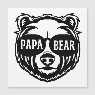 Carte Magnétique Lunettes de soleil Papa Bear Fête des Pères 