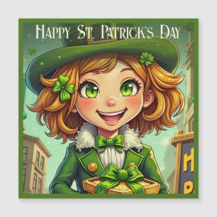 Carte Magnétique Lutin joyeux - Saint-Patrick Chanceux Char