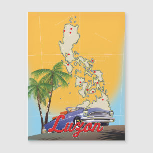 Carte Magnétique Luzon Philippines poster Voyage