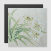 Carte Magnétique Lys blancs (Devant / Derrière)