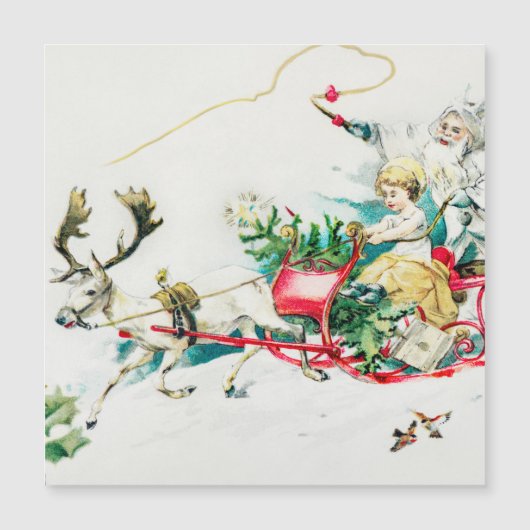 Carte Magnétique Ma chère petite amie - Vacances de Noël  (Devant)