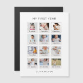 Carte Magnétique Ma première année (Devant / Derrière)