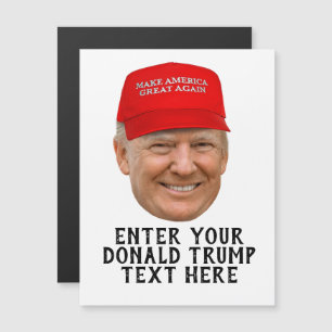 CARTE MAGNÉTIQUE MAGA DONALD TRUMP PERSONNALISÉ
