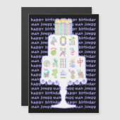 Carte Magnétique Mah Jongg Cake Anniversaire (Devant / Derrière)