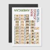 Carte Magnétique Mah Jongg Carreaux américains (Devant / Derrière)