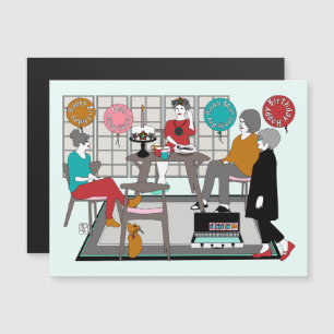 Carte Magnétique Mah Jongg Chat Anniversaire