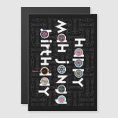 Carte Magnétique Mah Jongg Dots Anniversaire (Devant / Derrière)