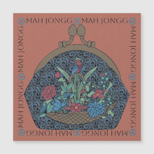 Carte Magnétique Mah Jongg Flower Purge Aimant plat