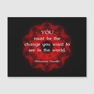 Carte Magnétique Mahatma Gandhi Sagesse Dire action