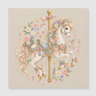 Carte Magnétique Maison de cheval de carrousel antique Cadeau Cotta