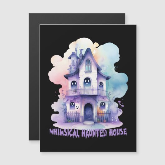 Carte Magnétique Maison Whimsical Haunted (Devant / Derrière)