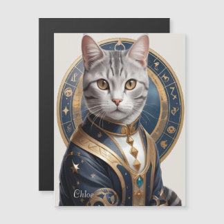 Carte Magnétique Majestic American Shorthair Chat en bleu et or